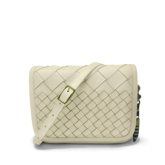 Threaded Weave Mini Mia Crossbody in light brown by Kempton