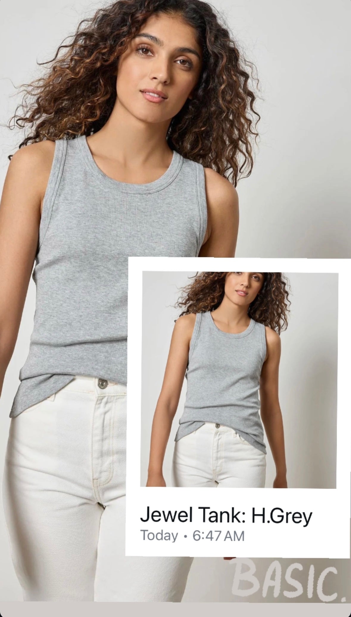 Jewel Tank in heather grey by Lilla P