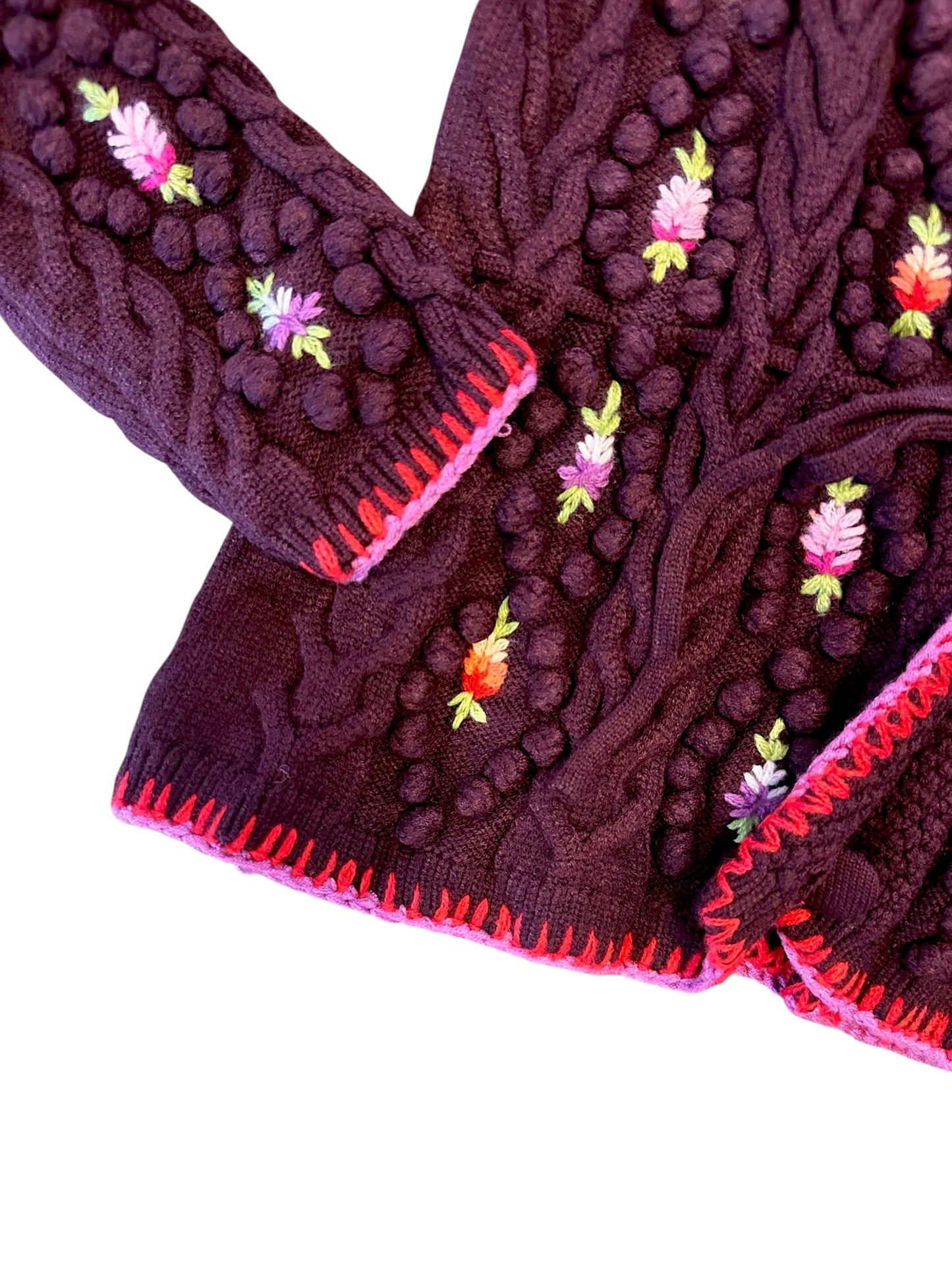 Adrienne Cardigan in burgundy multi by Allison