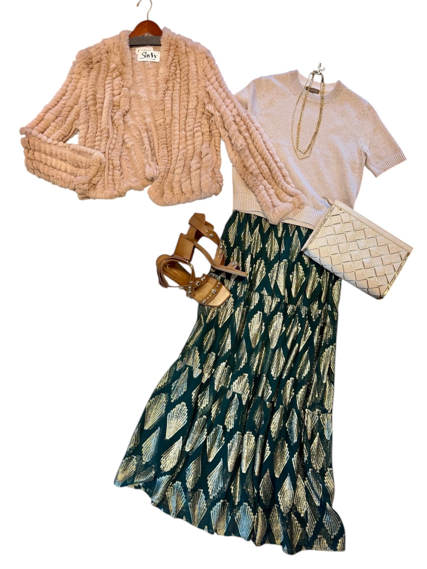 TRUNK SHOW- The Abby Skirt in emerald deco by Beau & Ro