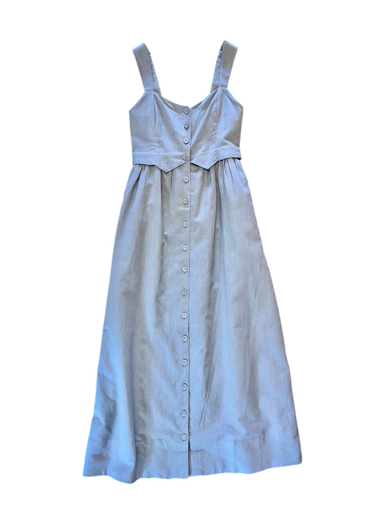 Esther Solid Ankle Dress in dusty blue by Cleobella