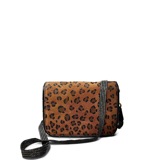 Ochre Leopard Mini Mia Crossbody in mustard by Kempton
