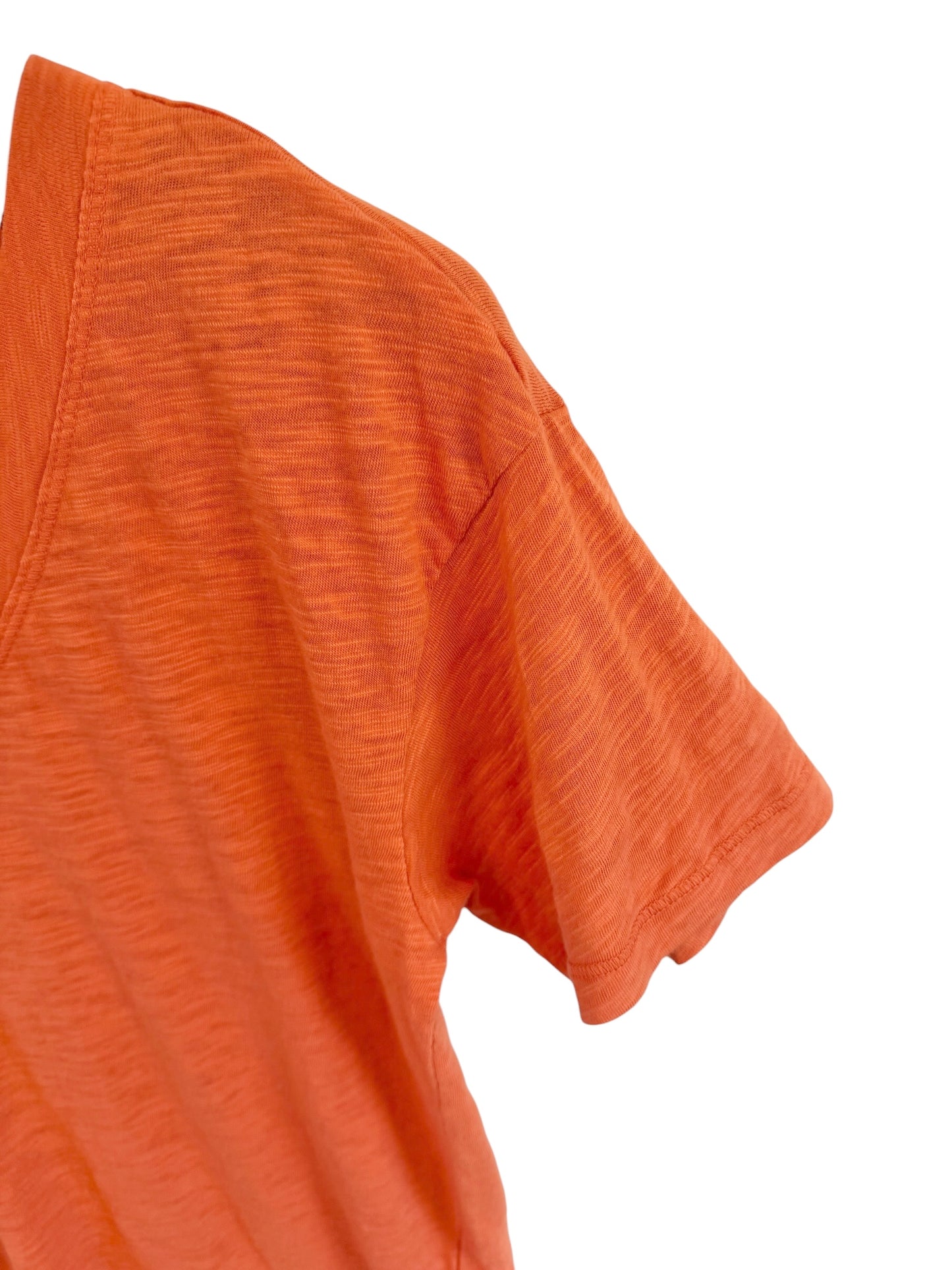 Short Sleeve V-Neck Boxy Tee in lunar bronze by Mododoc