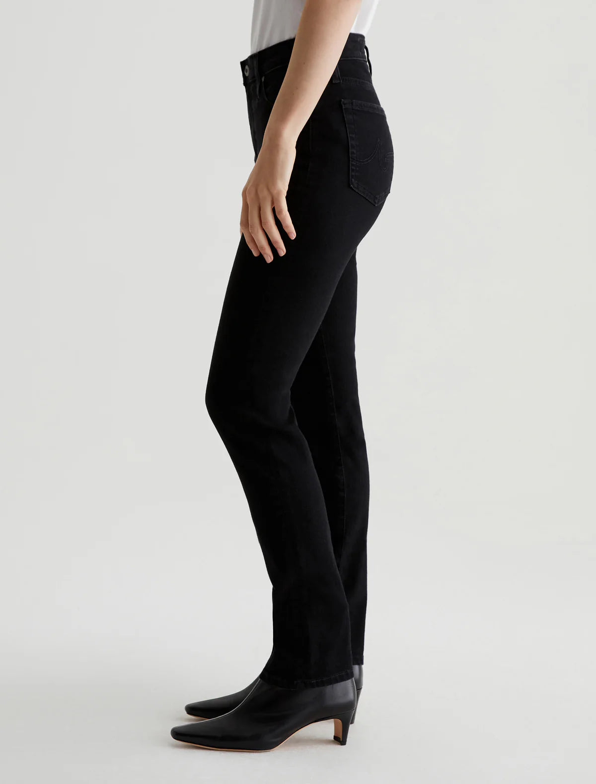 Mari High Rise Slim Straight Jean in alchemy by AG