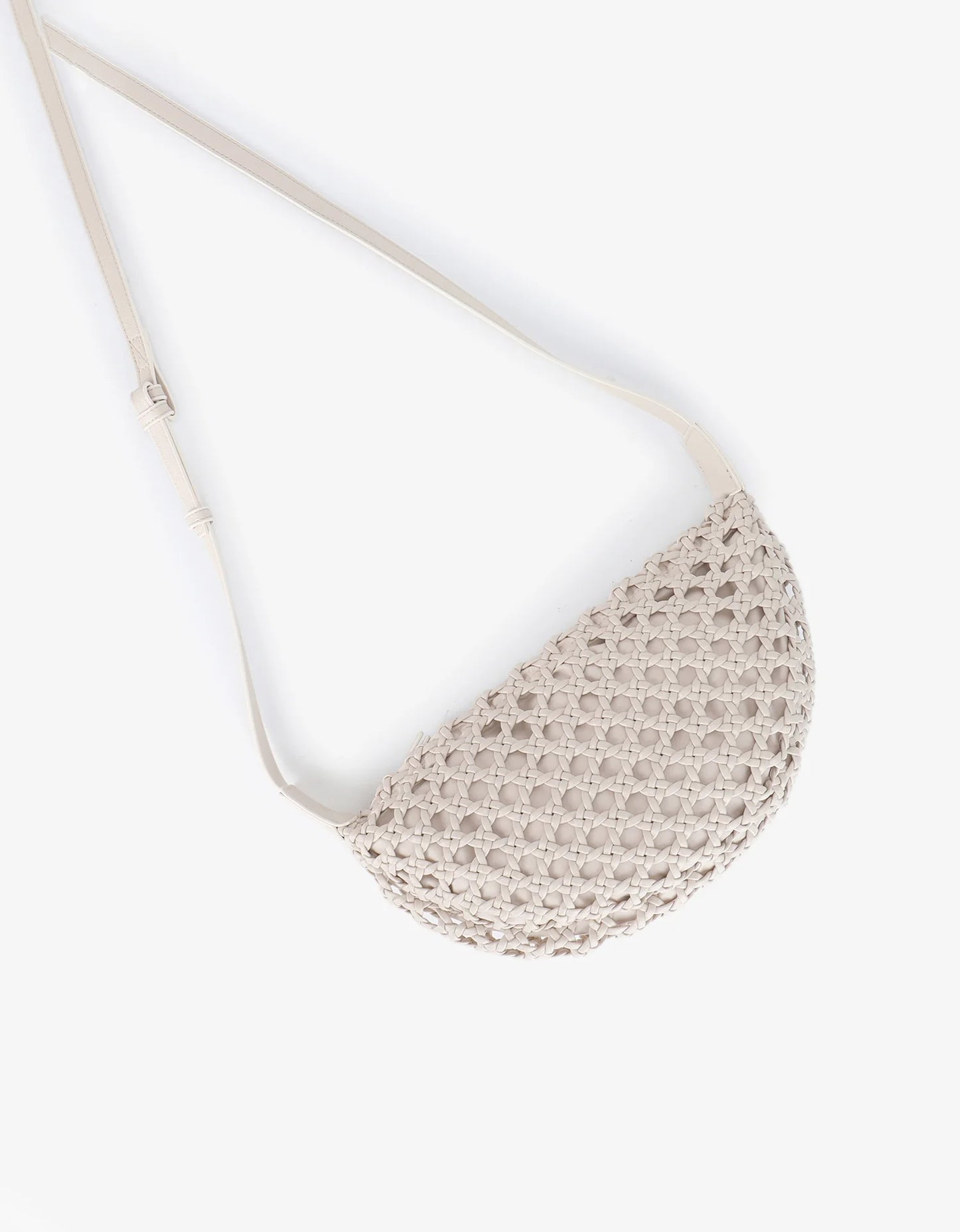 Anais Large Woven Crossbody in cream by Remi & Reid