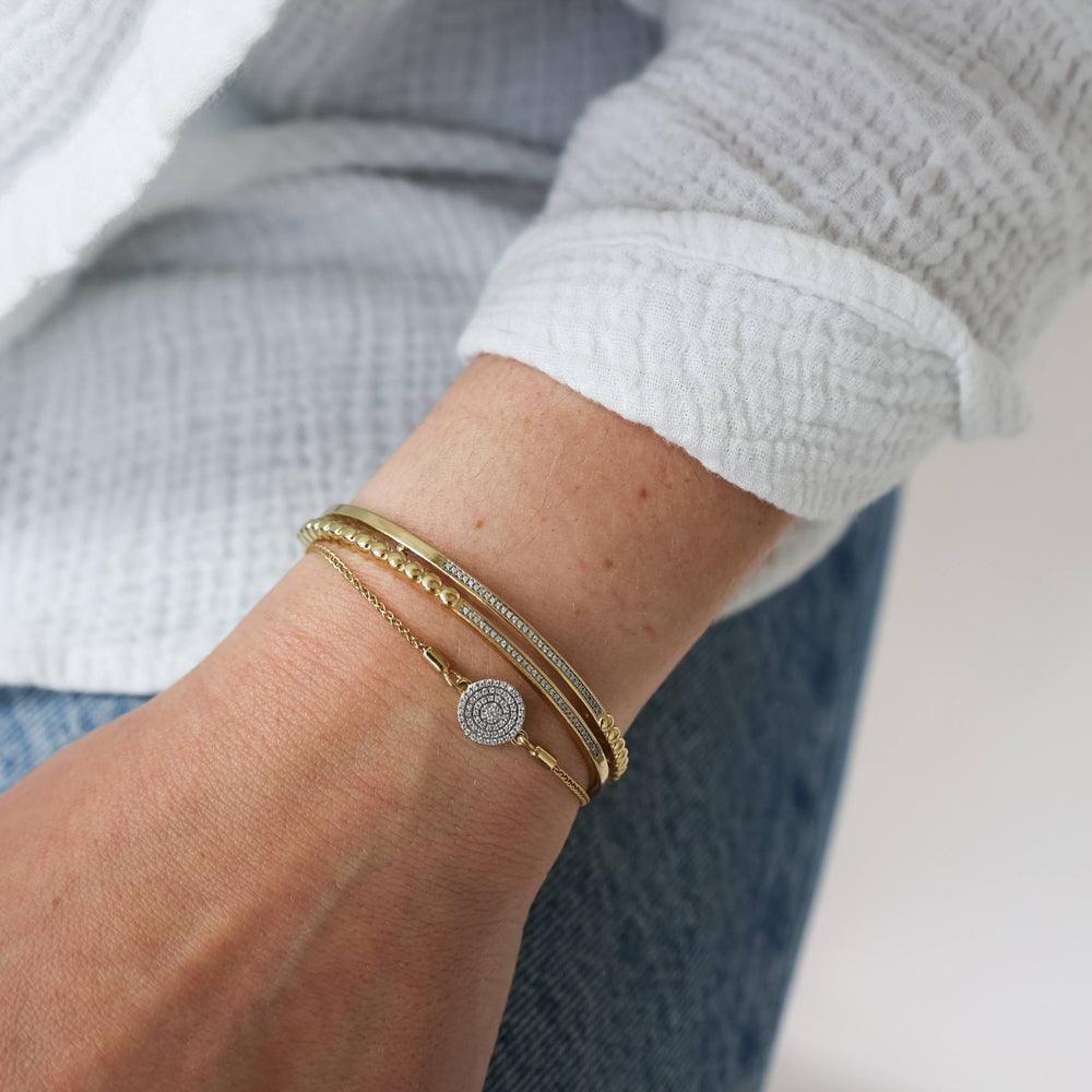 Change It Up Cuff Bracelet in gold by Ella Stein