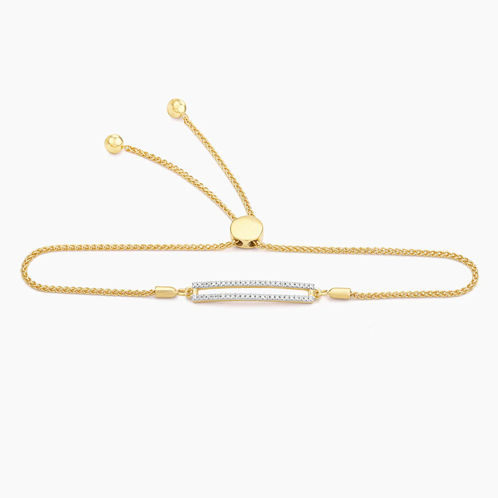 Set the Bar Bolo Bracelet in gold by Ella Stein