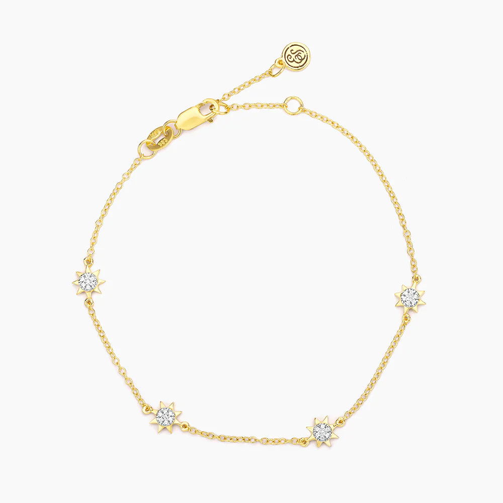 You Are My Sunshine Chain Bracelet in gold by Ella Stein