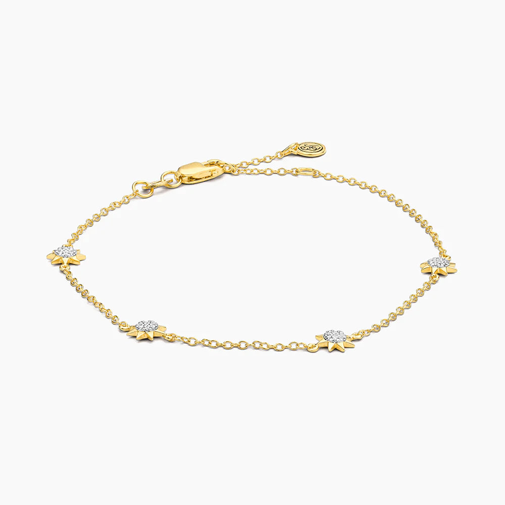 You Are My Sunshine Chain Bracelet in gold by Ella Stein