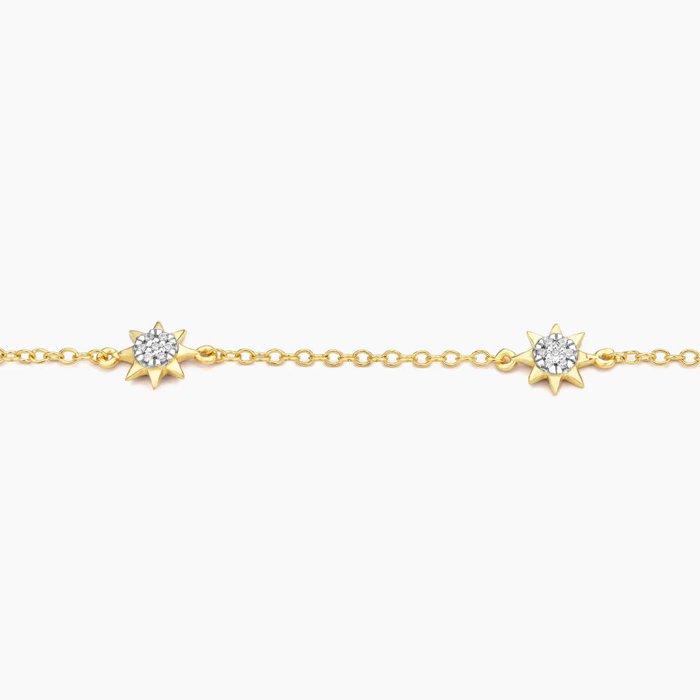 You Are My Sunshine Chain Bracelet in gold by Ella Stein