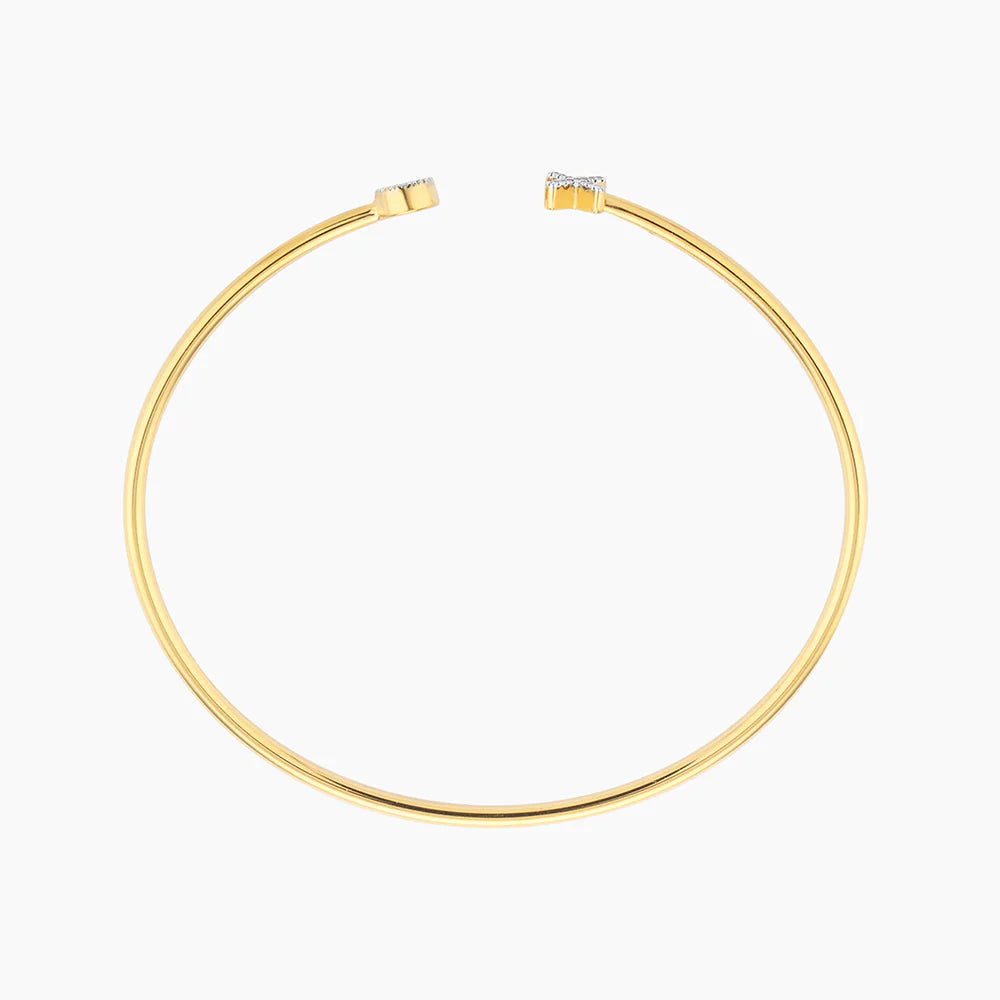 XO Flexi Cuff Bracelet in gold by Ella Stein