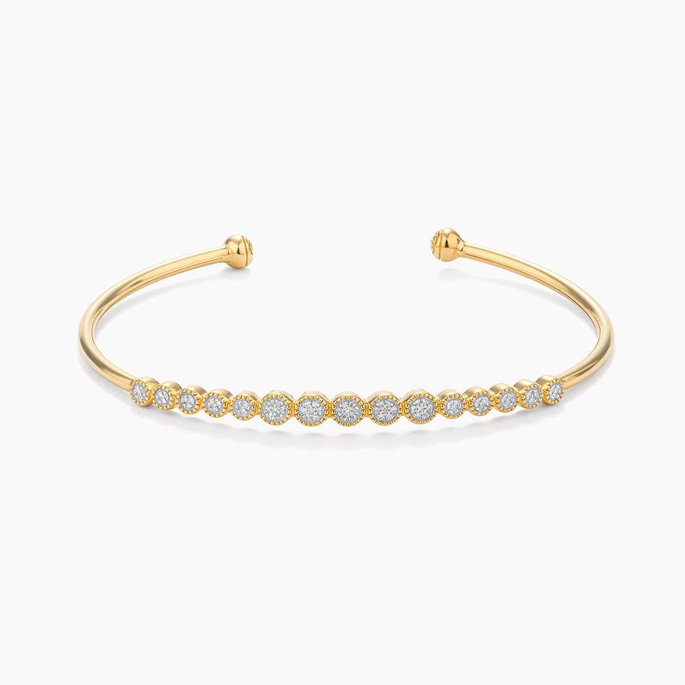Multi Circle Cuff Bracelet in gold by Ella Stein