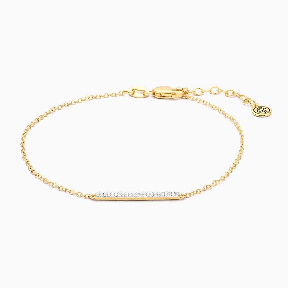 Bridge Chain Bracelet in gold by Ella Stein
