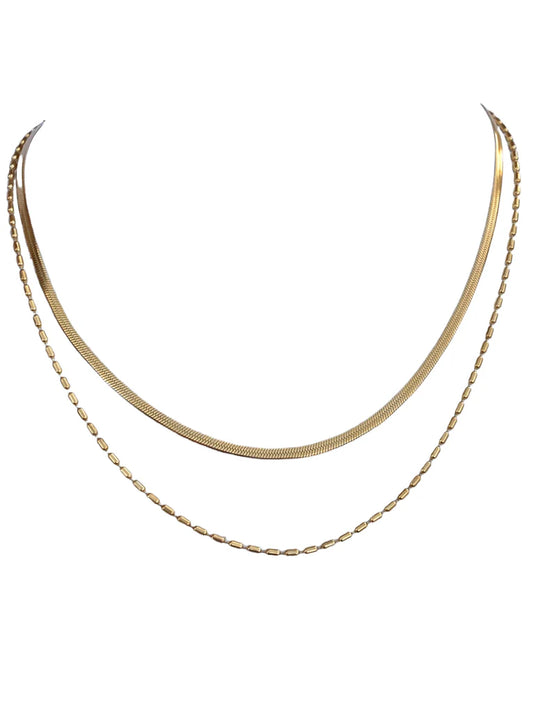 Charm Bar- Pill Chain Necklace Chain in gold by Farrah B