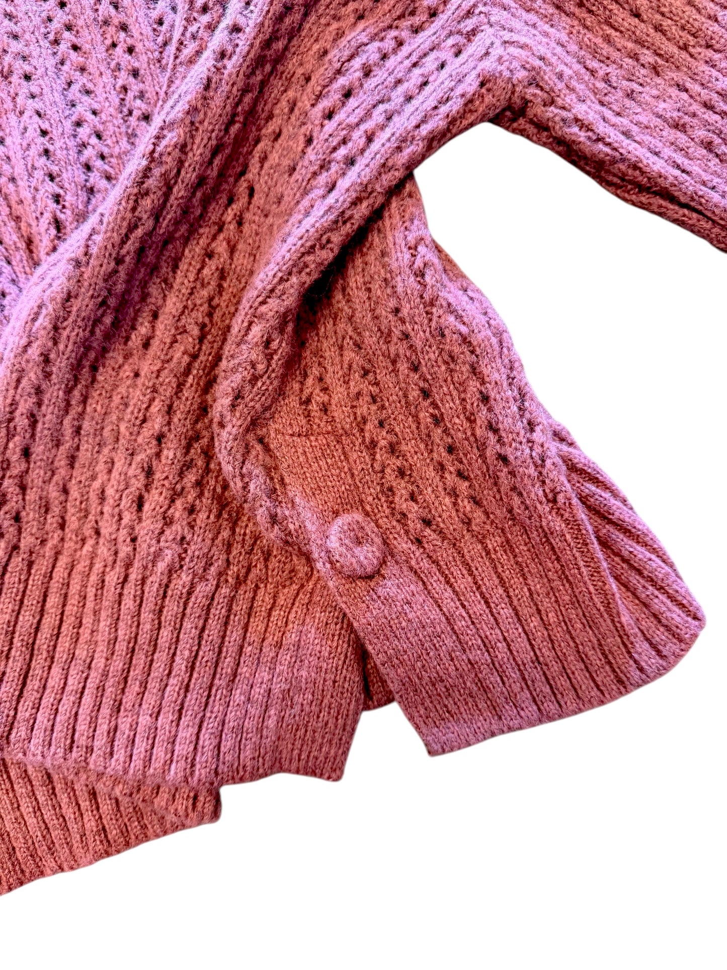 Open Weave Sweater with Side Buttons in phard by B-YU