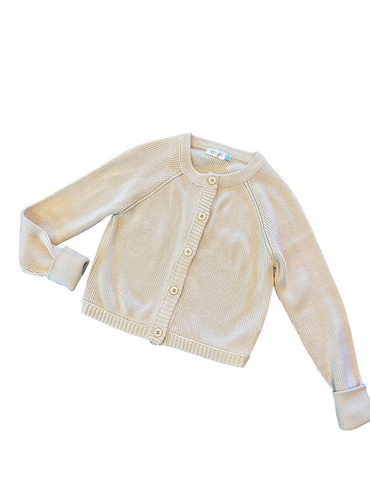 Gregoriana Long Sleeve Crew Neck Cardigan in white beach by RD