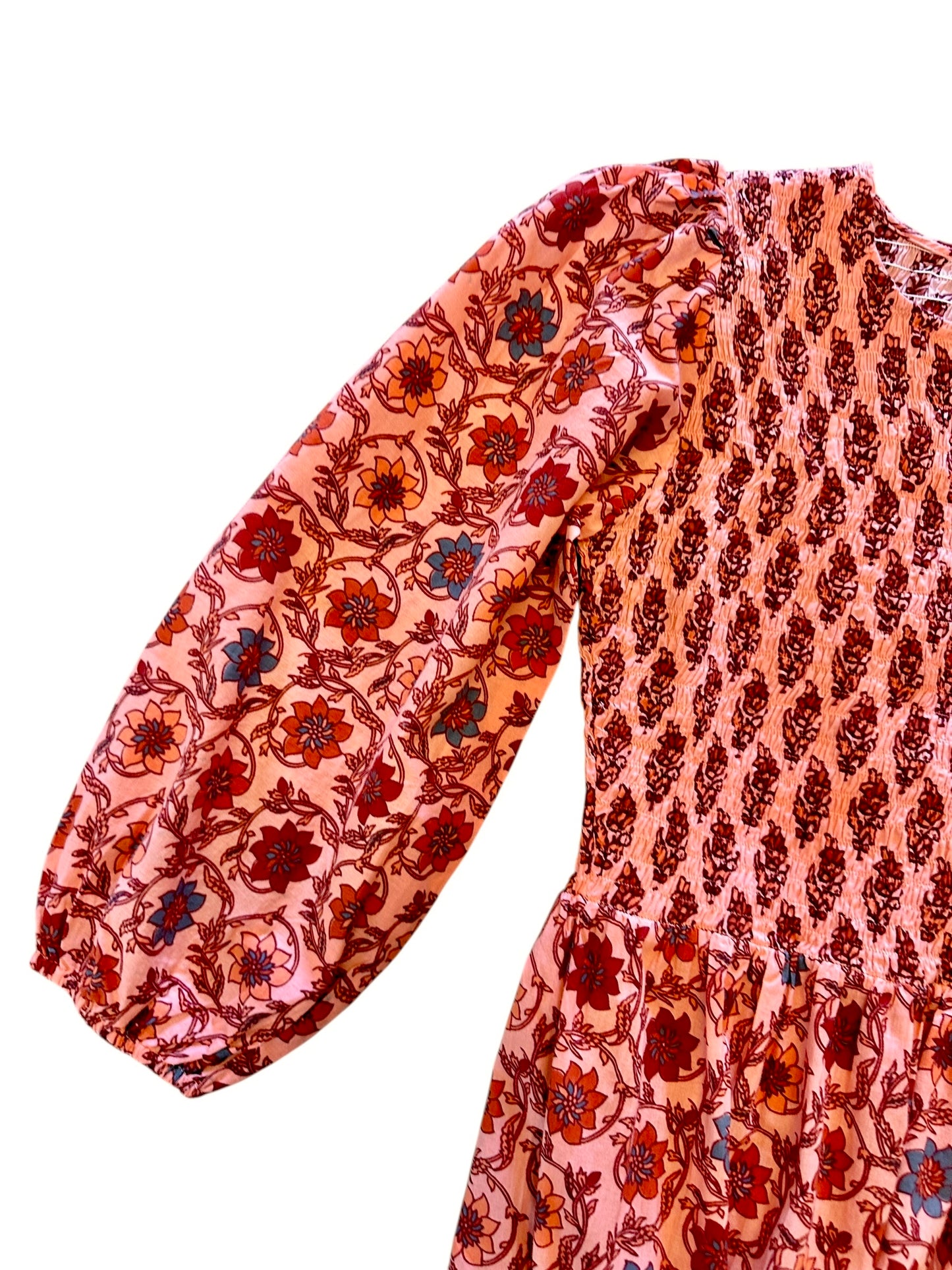 Melinda Long Sleeve Maxi Dress in creamy peach by Bindu