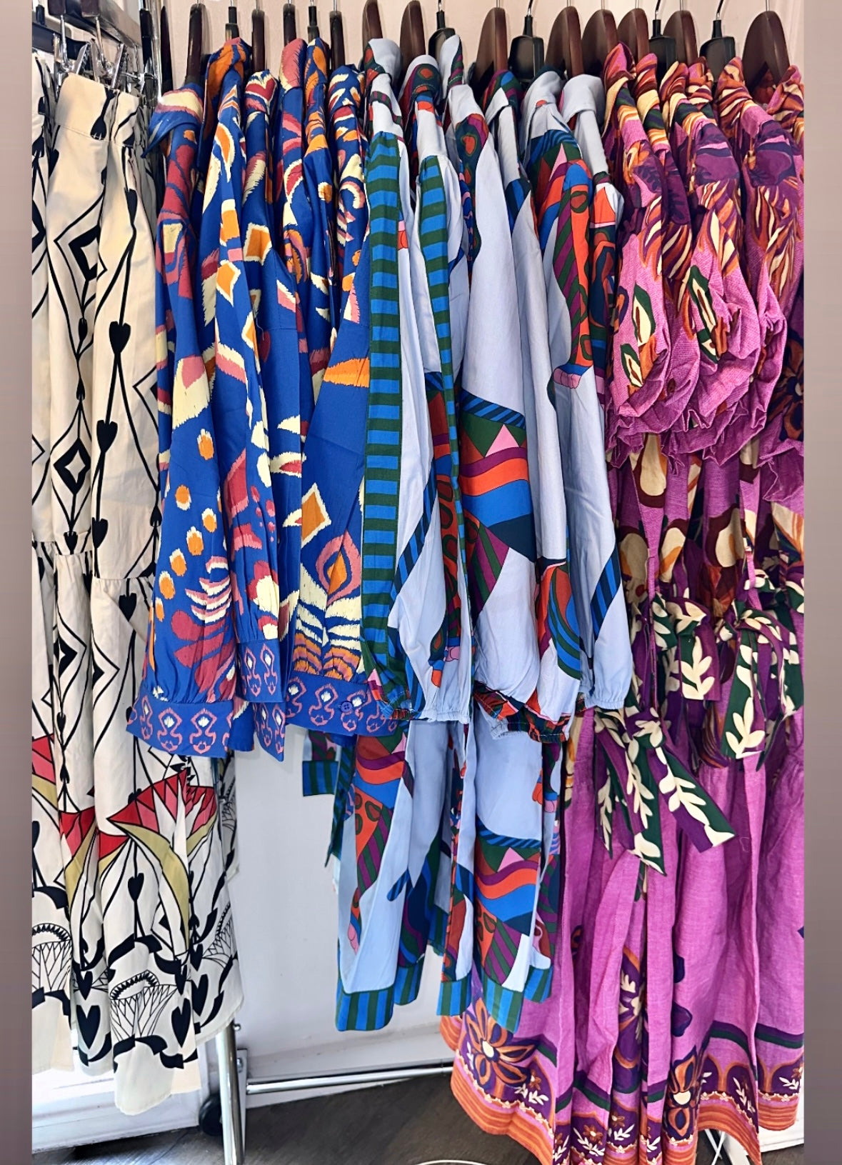 Elsa Printed Top in cobalt ikat by Maude Vivante