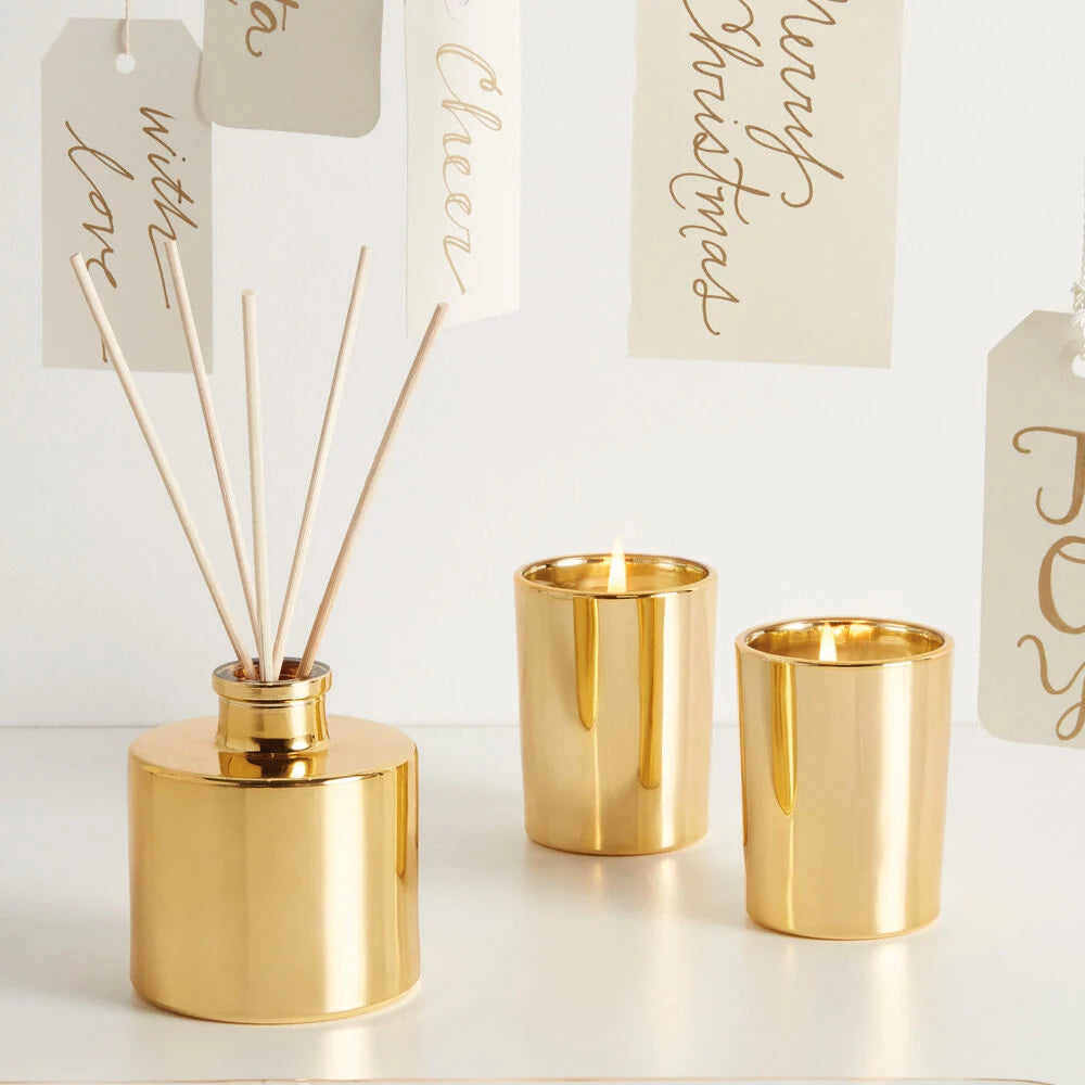Petite Gold Gilded Reed Diffuser in frasier fir by Thymes