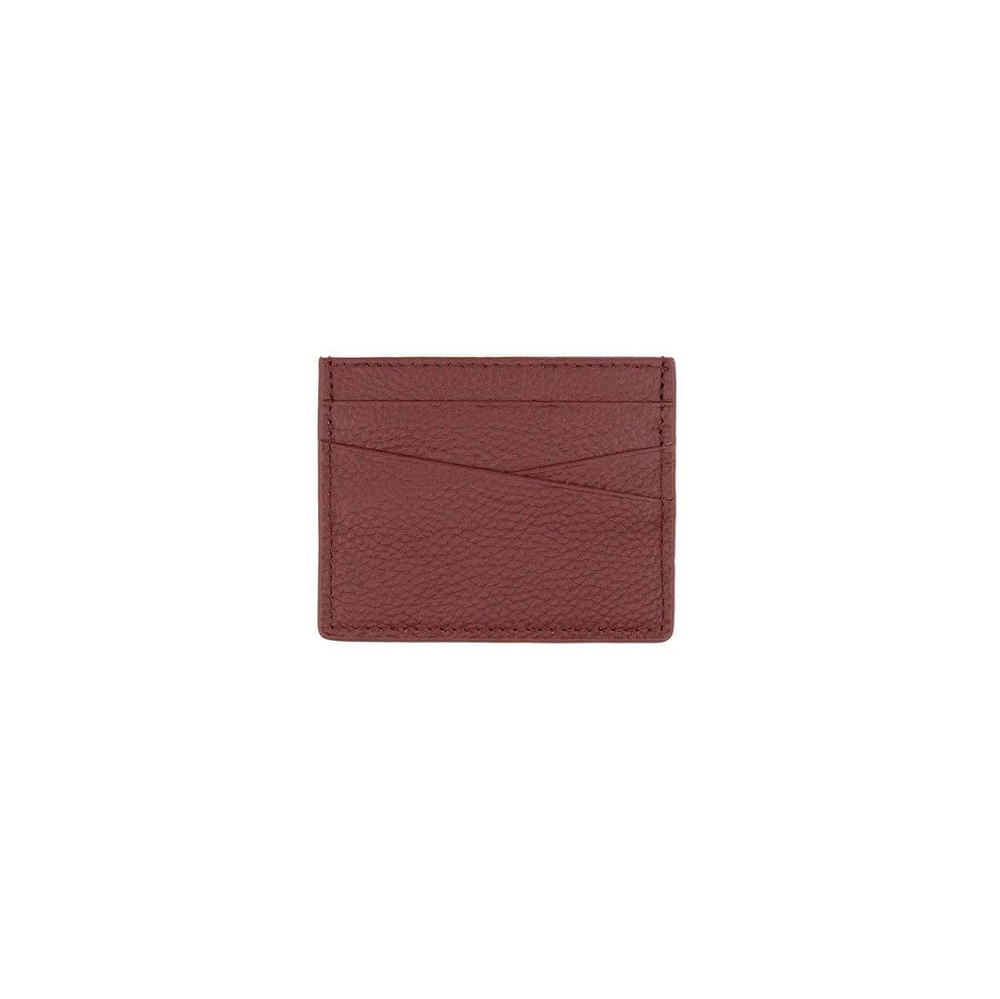 Slim Leather Wallet in burgundy by BC Bags