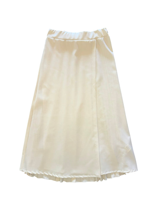 Pleated Back Skirt in cream by B-YU