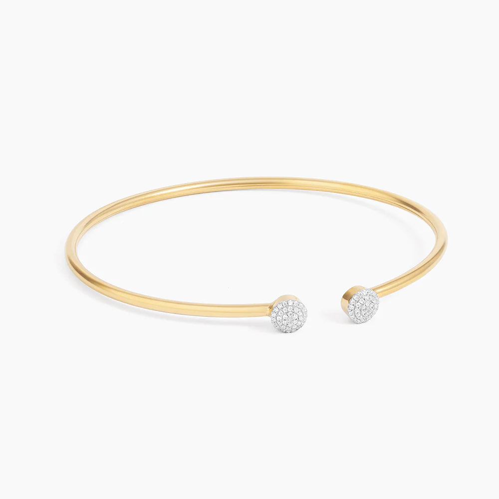 Small Twin Moon Cuff Bracelet in gold by Ella Stein