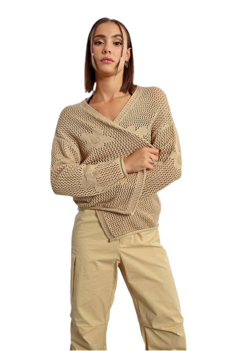 Lightweight Cardigan in beige by Molly Bracken
