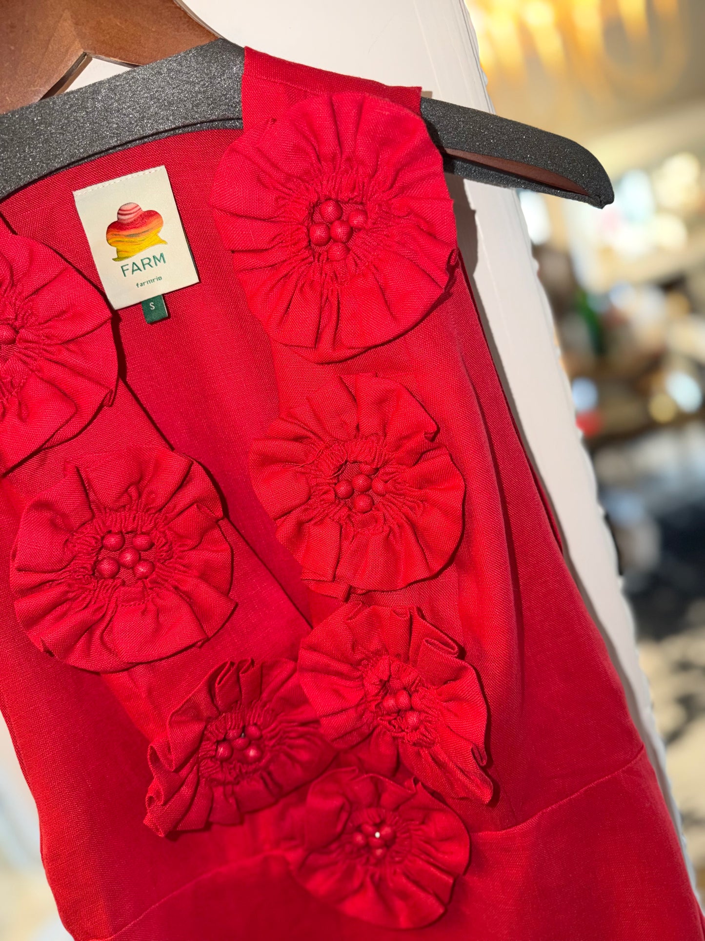 Sleeveless Midi Dress in red by Farm Rio