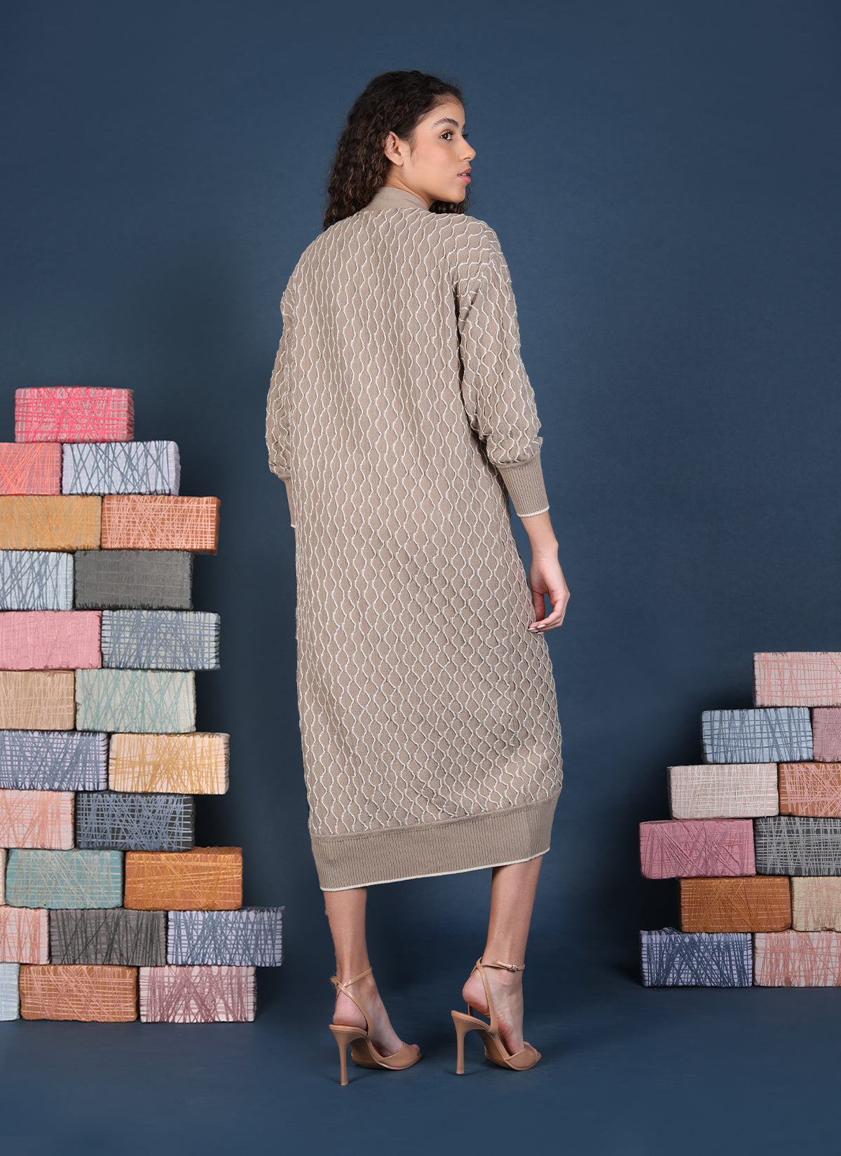 Laquinta Duster Cardigan in sandstone by Conditions Apply