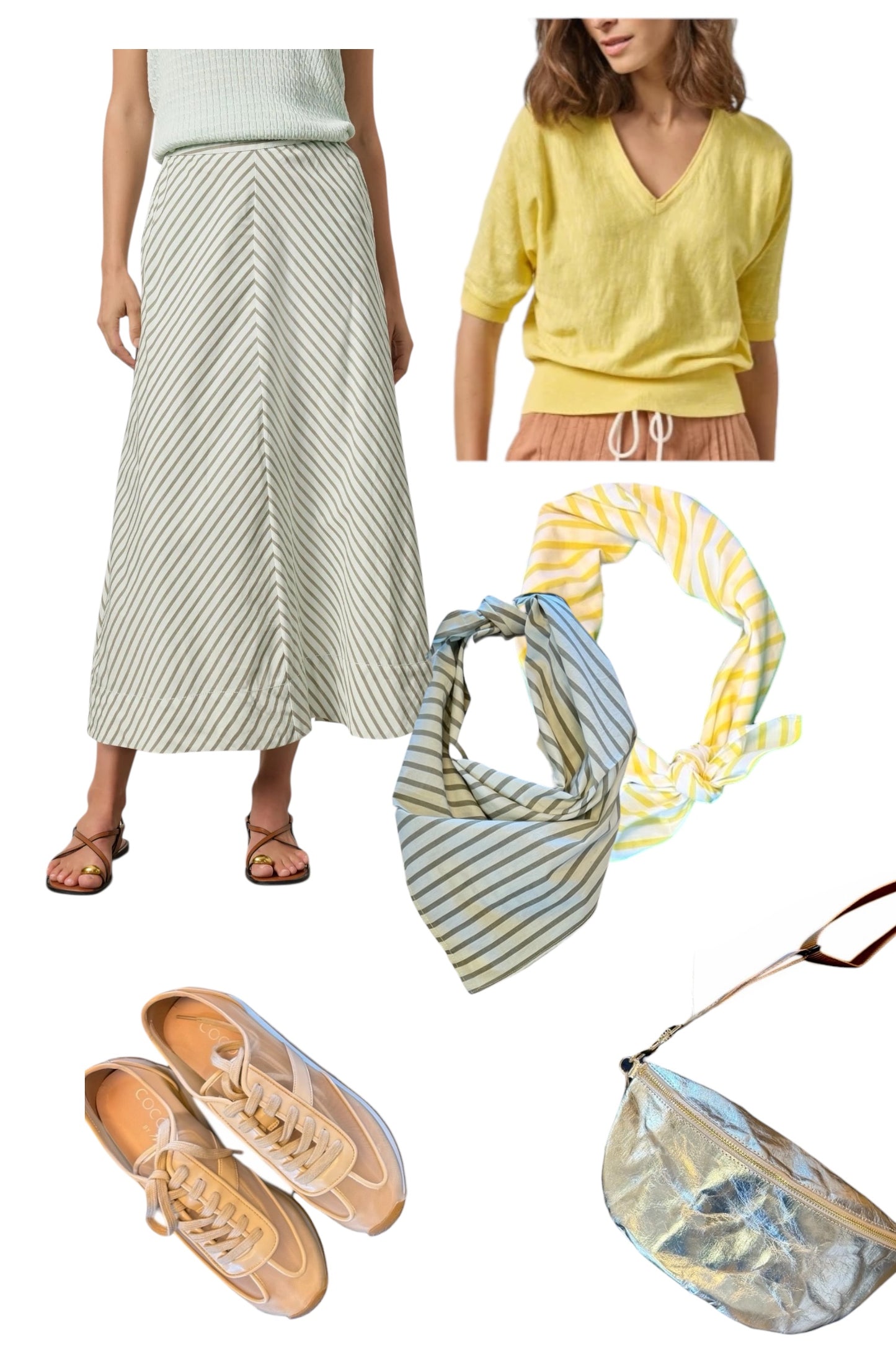 Stripe Bandana in sunflower by Lilla P