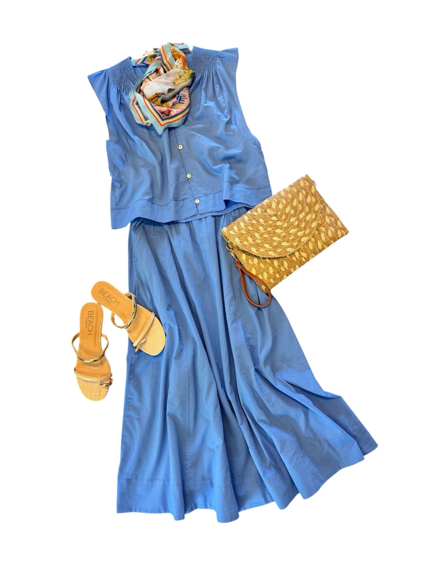 Taeyi Scarf in beach scene by Conditions Apply