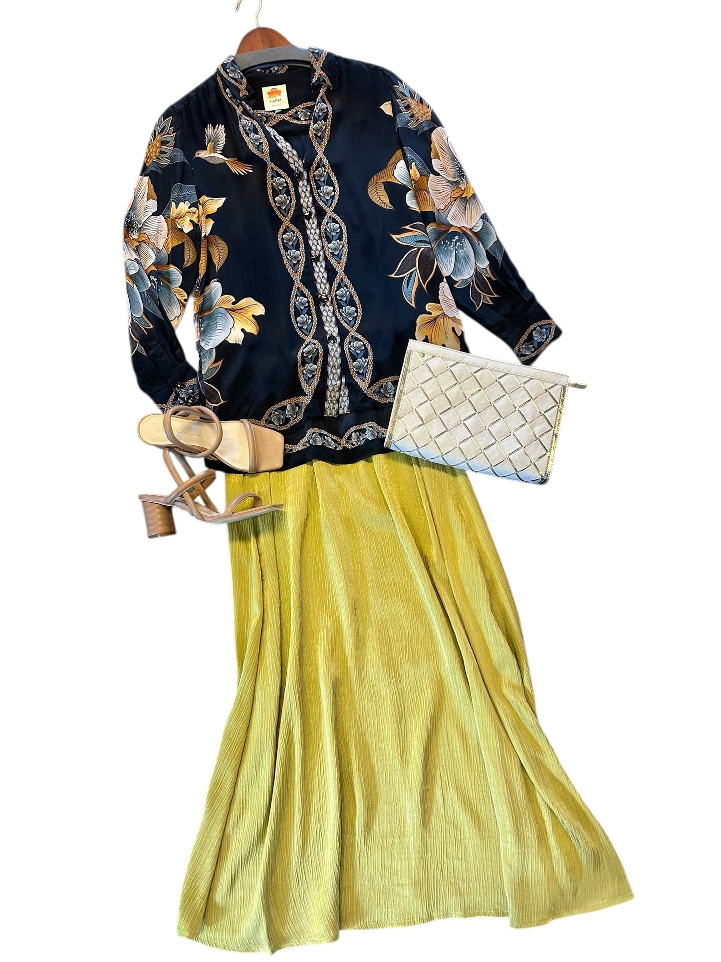 Snake Floral Pajama Shirt in black by Farm Rio