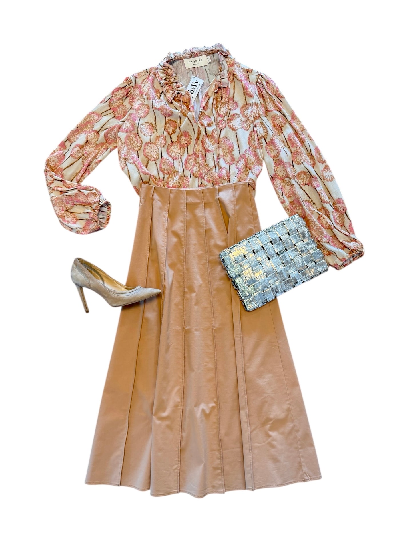 Paulaina Printed Blouse in multi by Exquise