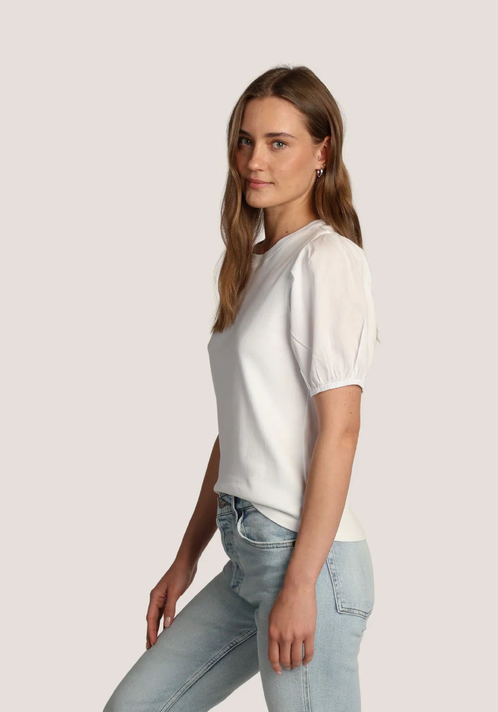 Cate Jude Rib Top in vintage white by Dylan