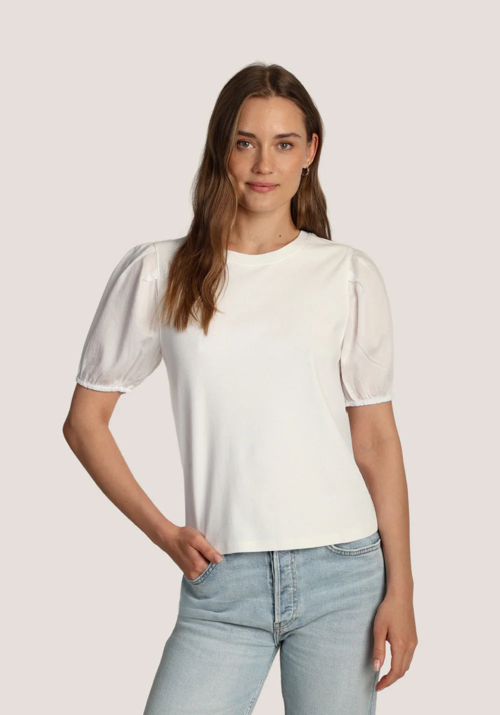 Cate Jude Rib Top in vintage white by Dylan