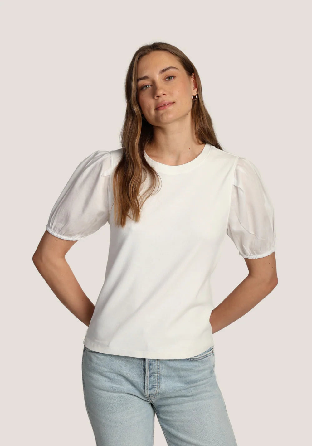 Cate Jude Rib Top in vintage white by Dylan