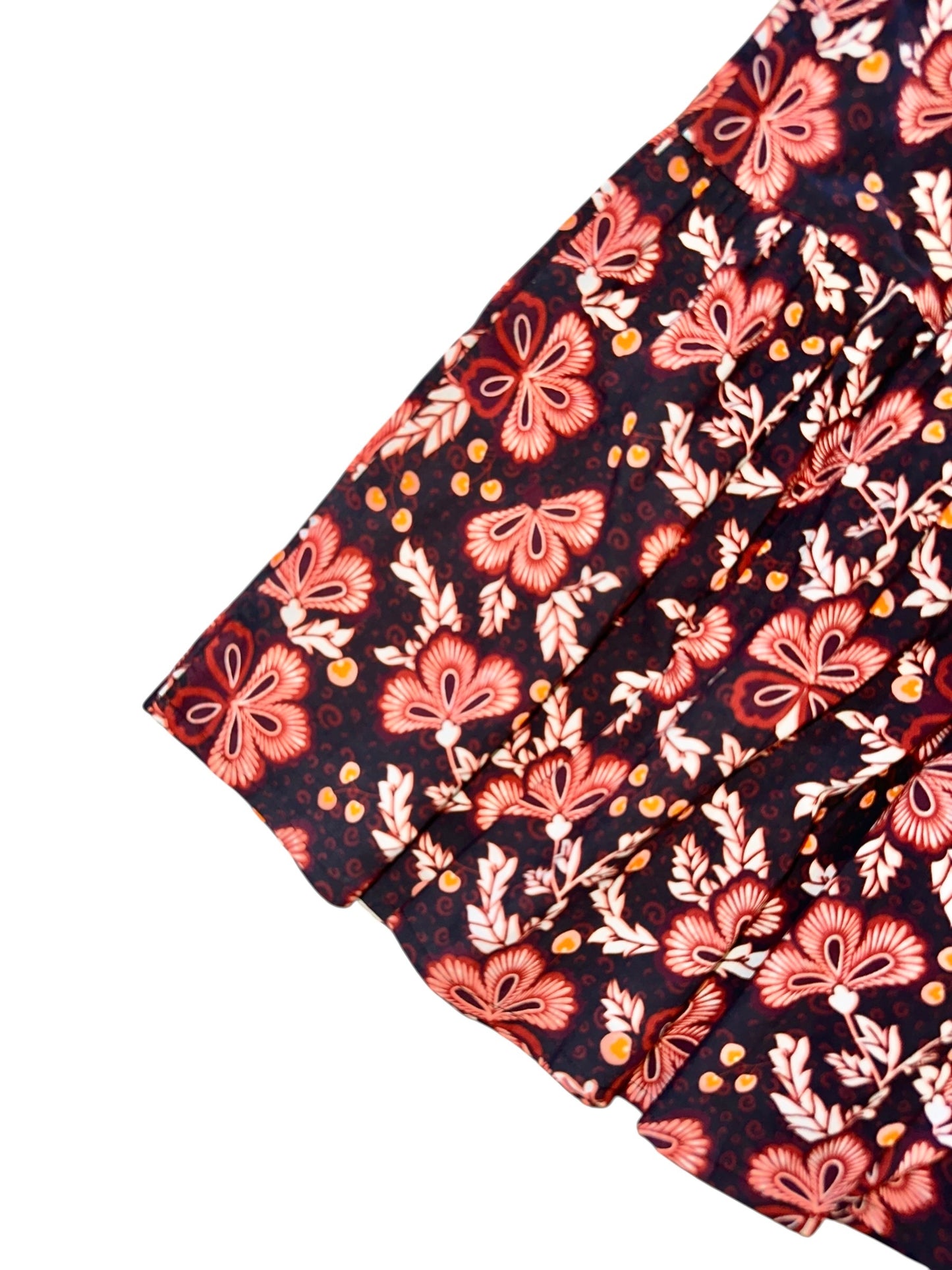 Ariana Printed Maxi Skirt in black floral by Bindu