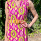 Christina Sleeveless Maxi Dress in pink ikat by Fitzroy & Willa