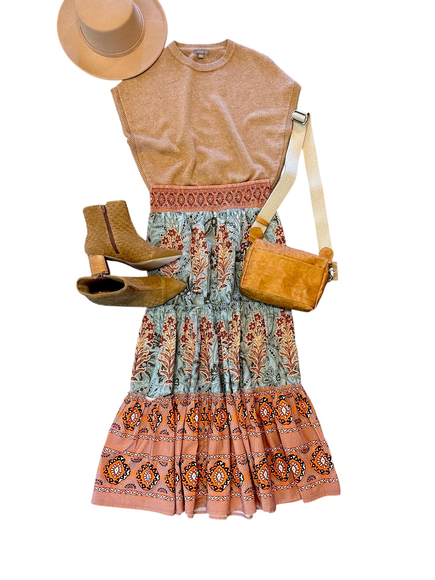 Nour Maxi Skirt in egyptian blue by Bindu