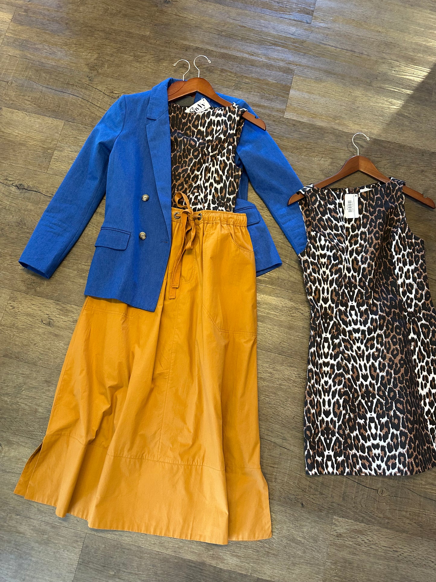 Fernanda Double Breasted Blazer in blue by Lucy Paris