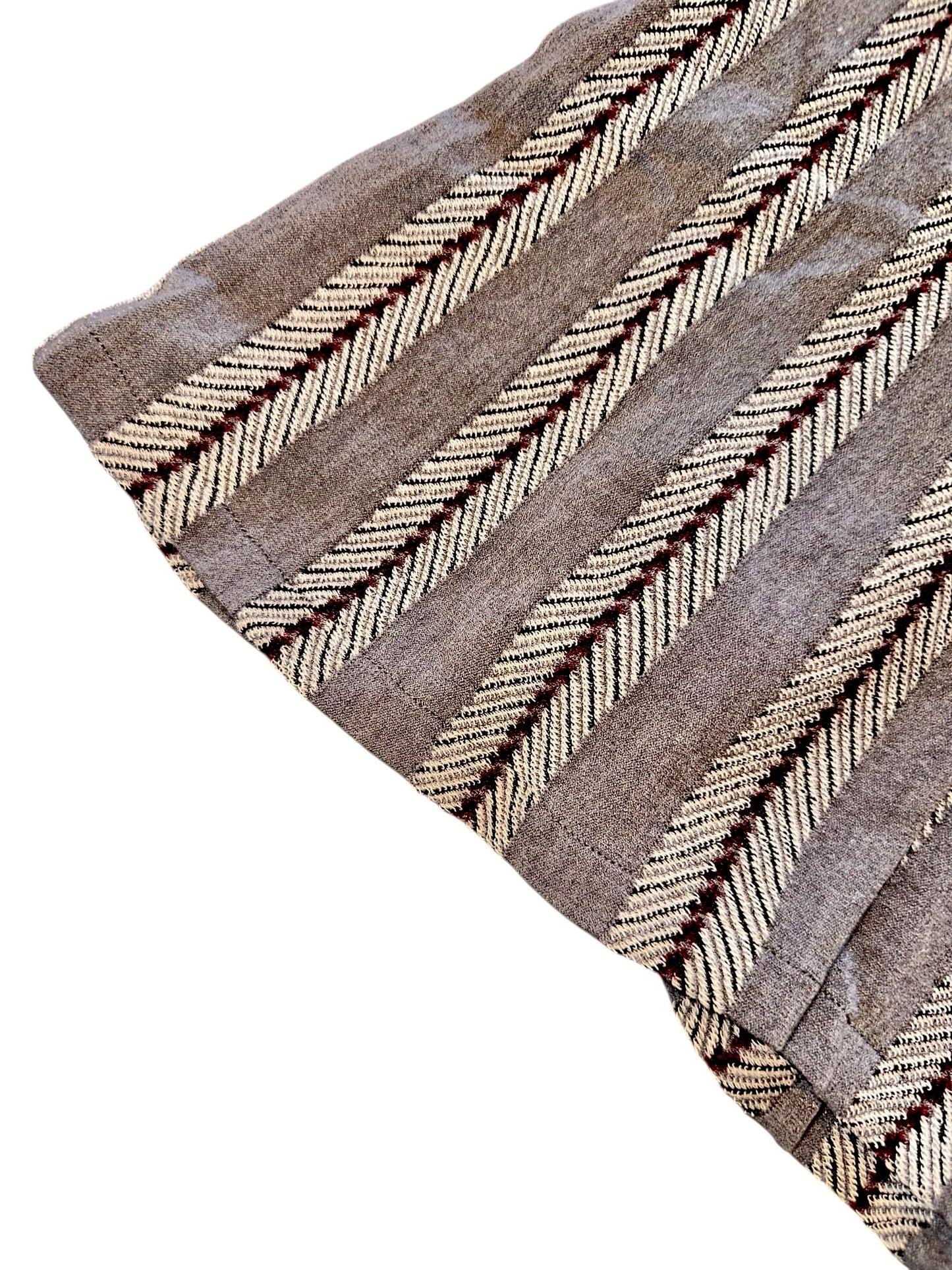 Pobeda Patterned Knit Skirt in grey by Aldo Martins