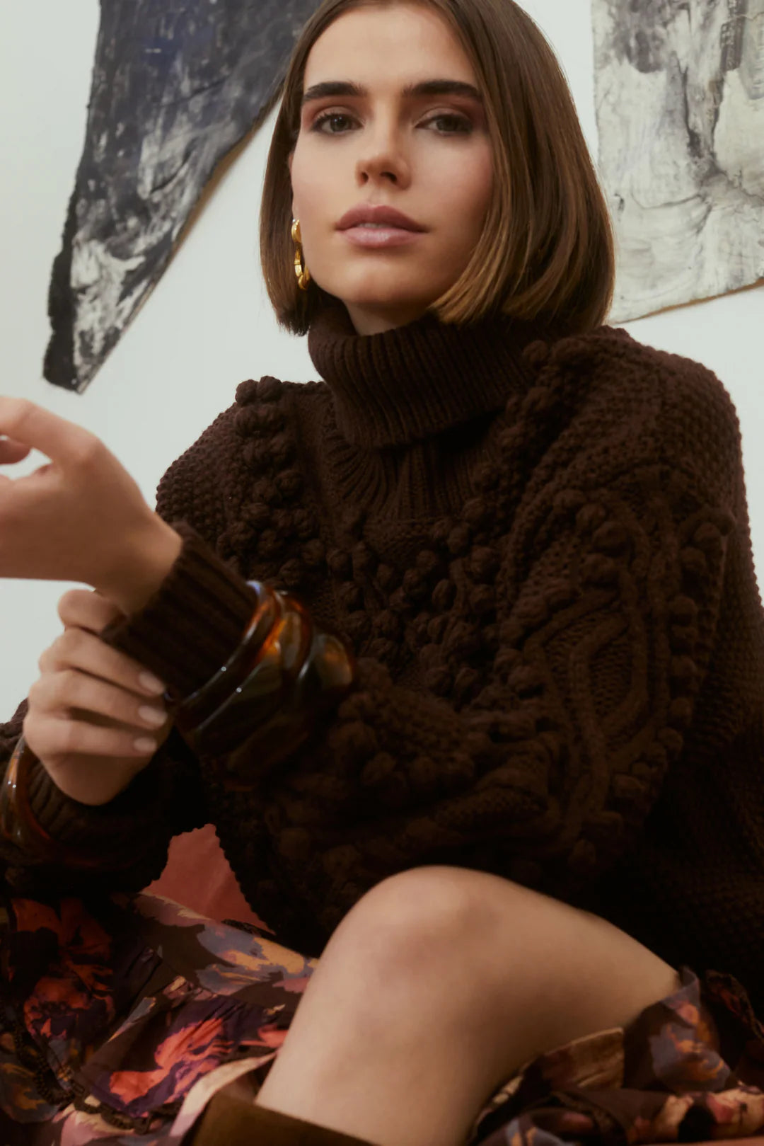 Daphne Sweater in espresso by Allison