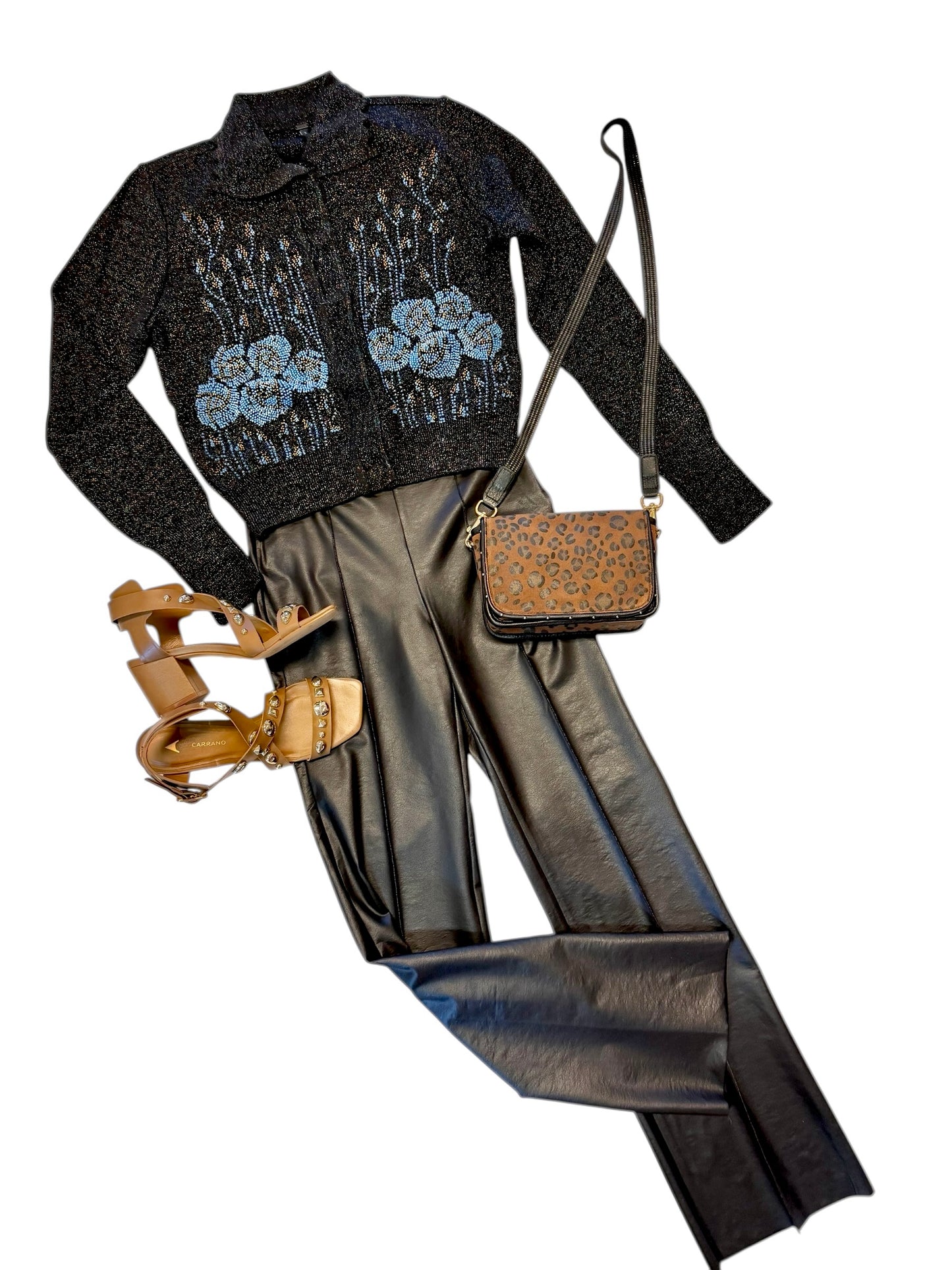 Aceline Embellished Sweater in black by Blank