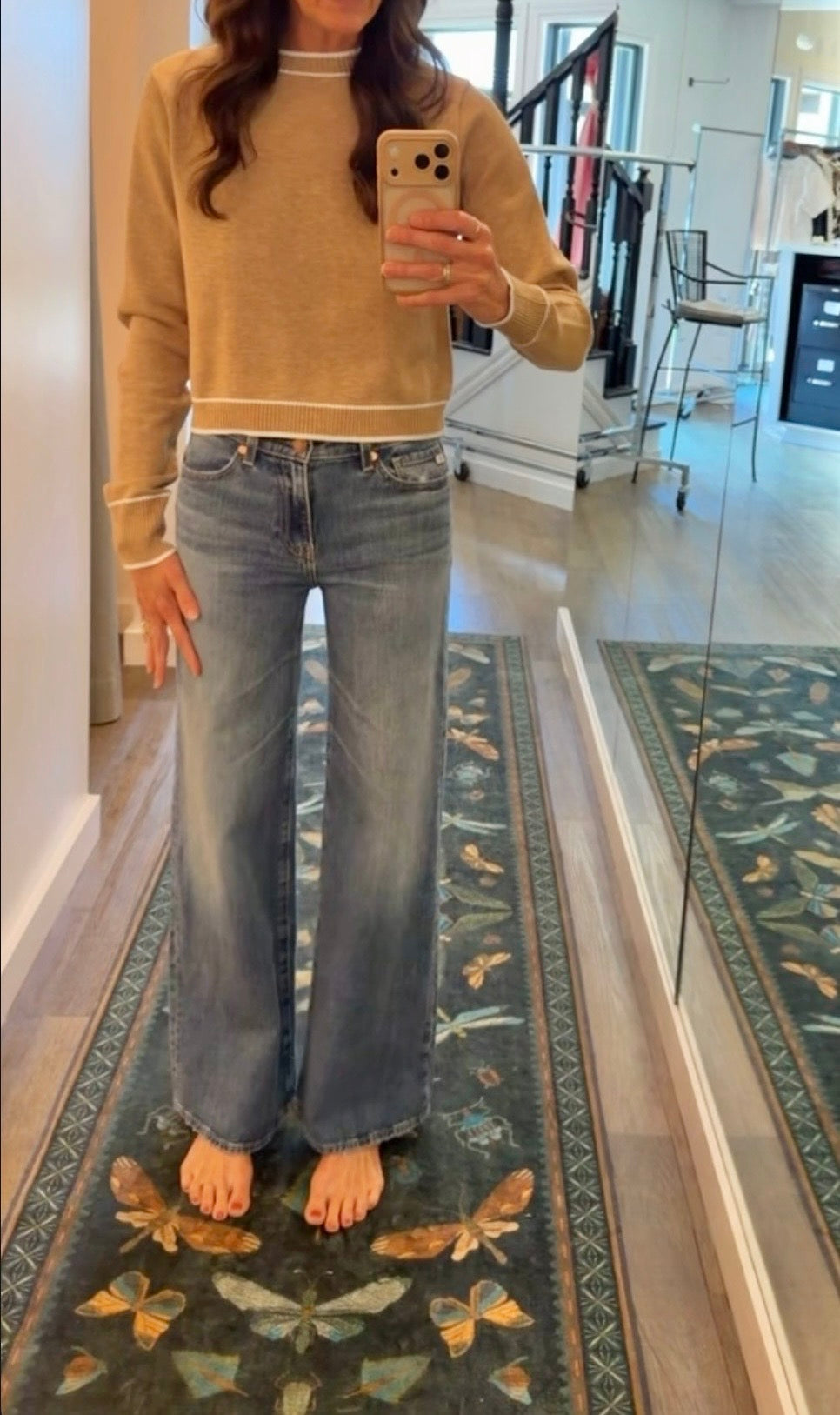 Saige High Rise Wide Leg in american west by AG