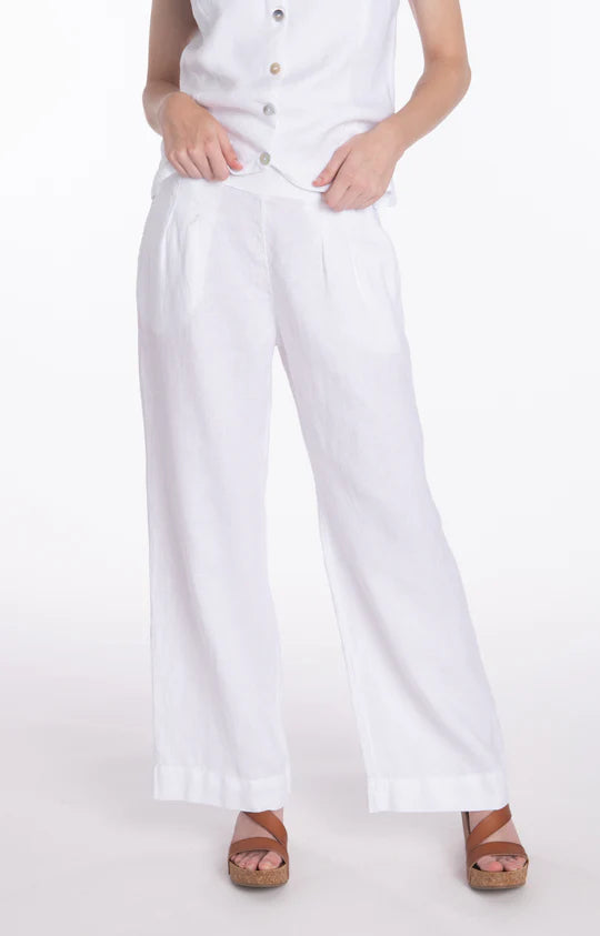 Santiago Linen Pant in white by Luna Luz