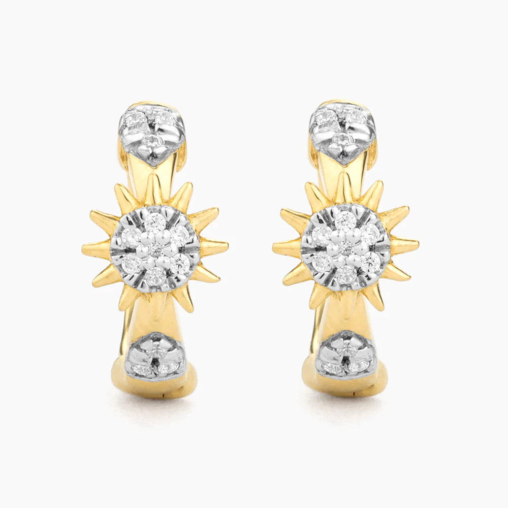 Star of the Show Hoop Earrings in gold by Ella Stein