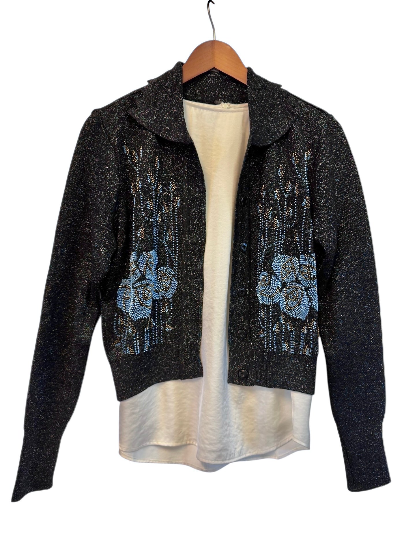 Aceline Embellished Sweater in black by Blank