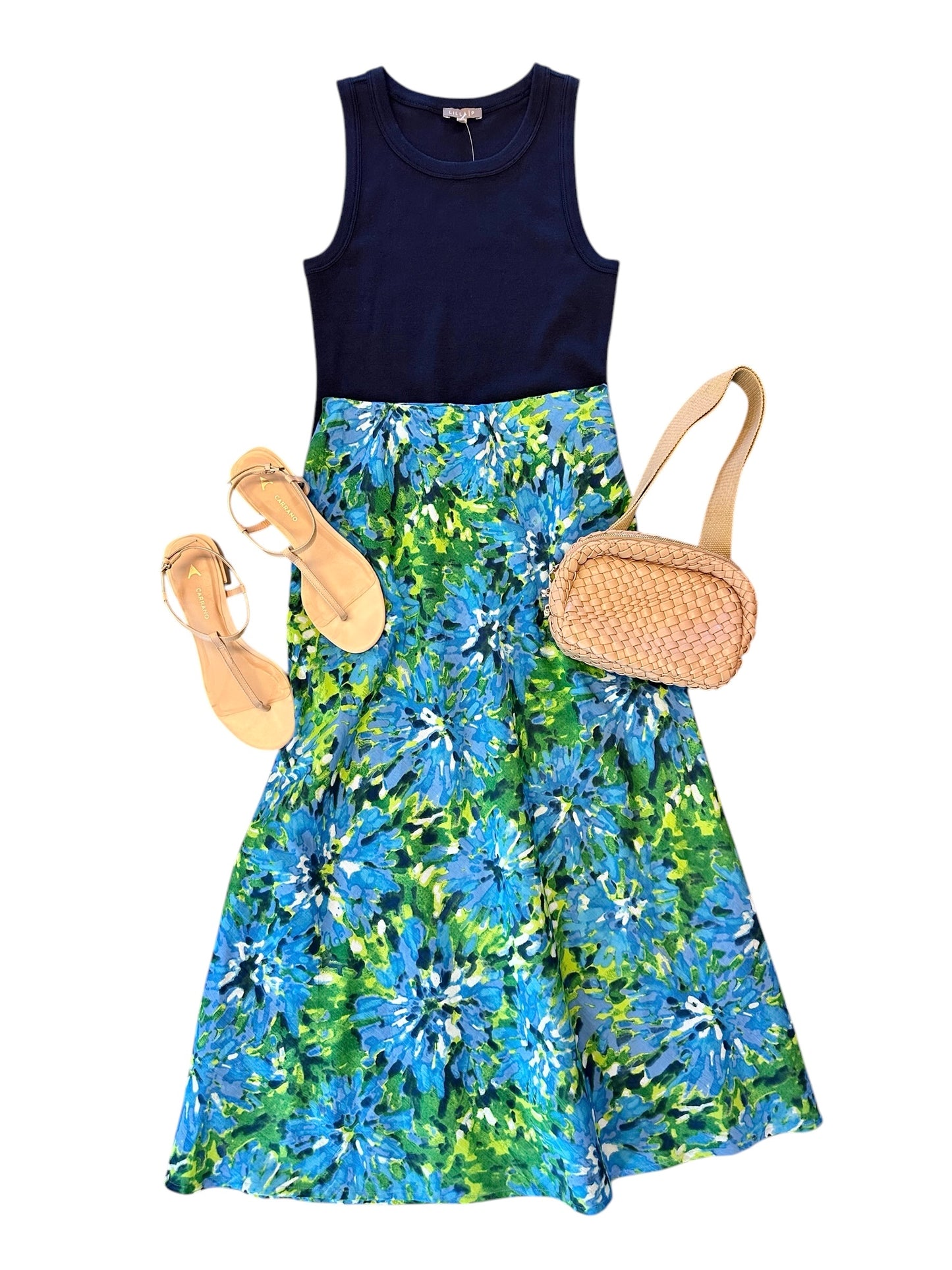 Jewel Tank in dark navy by Lilla P