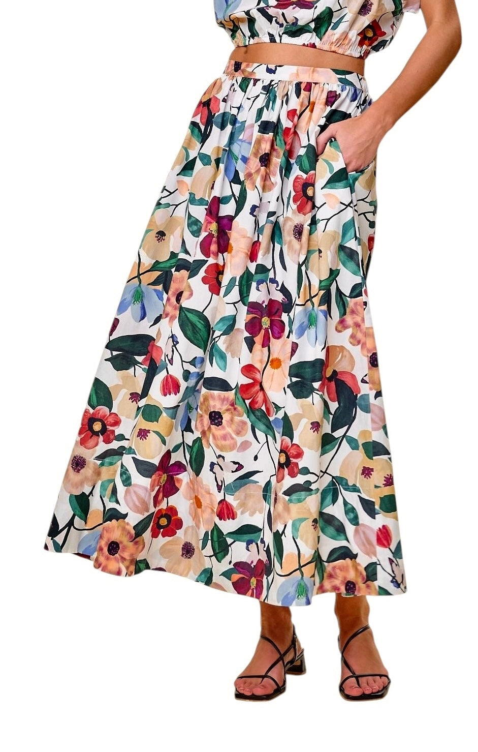 Maeve Ankle Skirt in andalusia print by Cleobella