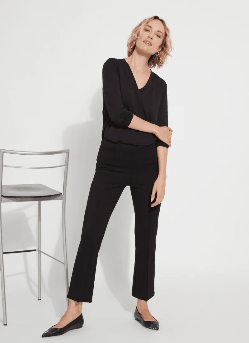 Ankle Elysse Ponte Pant in black by Lysse